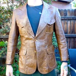 Vintage leather sport coat. Ready for that 70s Halloween costume.